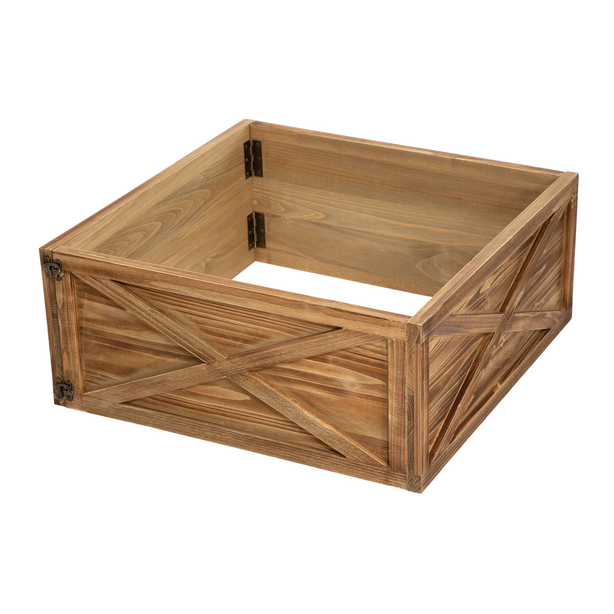 Glitzhome® 26" Natural Wooden Tree Collar